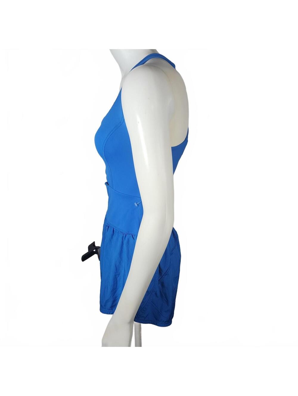 Free People Movement Righteous Runsie Blueprint Romper with Cutout & Cross Back - Picture 5 of 7